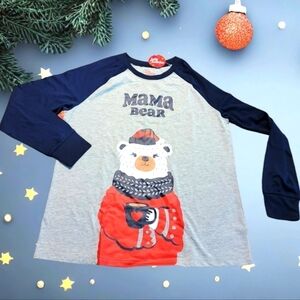 NWT Pajama Jolly Jammies Long Sleeve "Mama Bear" Top Size Large T04